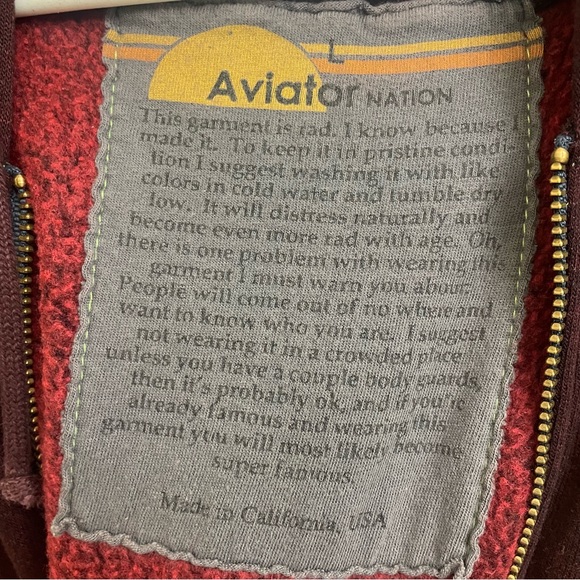 Aviator Nation Ombré Rainbow Zip Up Hooded Sweatshirt - Picture 8 of 14